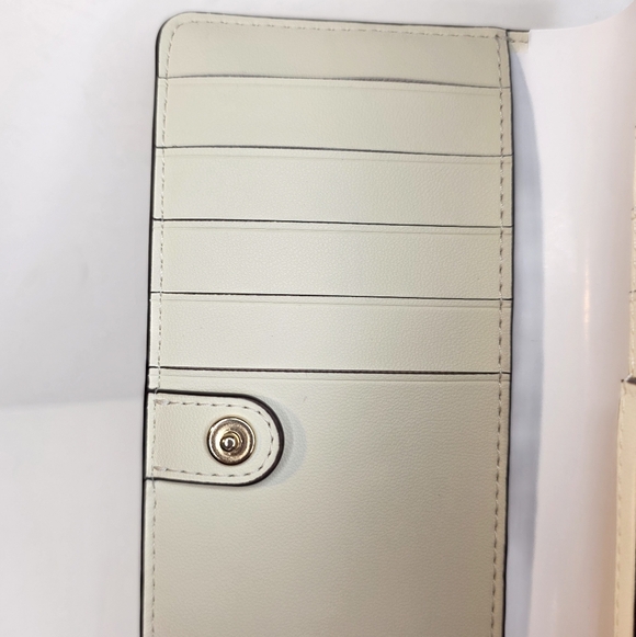 Kate Spade New York Boxed Madison Perforated Large Slim Bifold Wallet Meringue - Picture 6 of 12